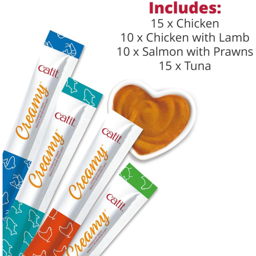 Catit Creamy Lickable Treats Variety Multipack 50 Pack 2