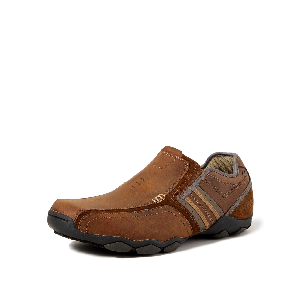 Skechers USA Men's Diameter-Zinroy Slip-On Loafer 10.5 2E US Dark Brown