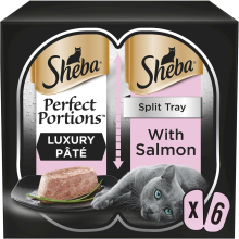 Sheba Perfect Portions Cat Food Tray with Salmon in Loaf 225 g (Pack of 8)