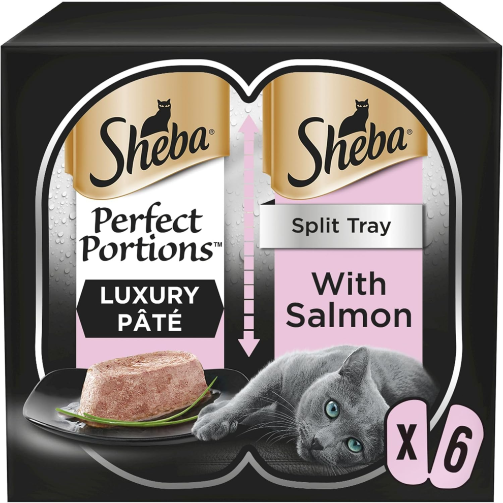 Sheba Perfect Portions Cat Food Tray with Salmon in Loaf 225 g (Pack of 8)-image-OPC-PGNZVKF-NEW