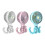 (Sky Blue) 8W 2200mAh Octopus Deformation Car Seat Back Dashboard Fan Round Type Protable 3