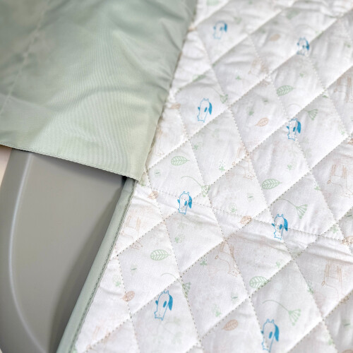 Travel Baby Changing Mat with Storage Pocket - Sage Green 2