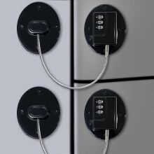(Black)2 Pack Refrigerator Lock Fridge Locks For Kids, Keyless Digital Refrigerator Lock Childproof For Cabinets Drawers