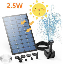 2.5W Solar Water Pump 220L/H 9V Low Noise Solar Water Fountain Pump Garden Family Water Fountain Irrigation Pump