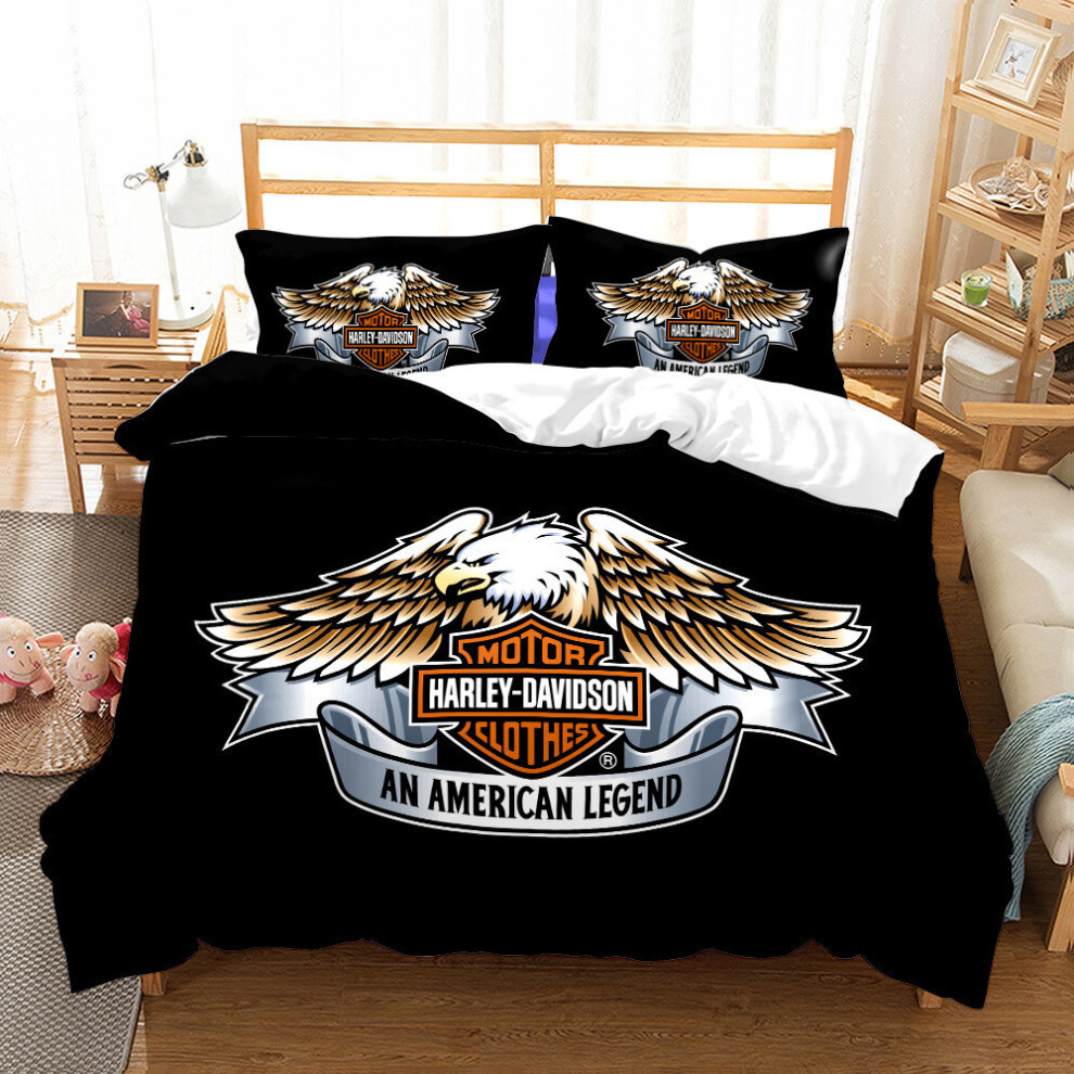 (Style 3, 180*200 three-piece set) New bedding three-piece set cross-border 3D digital motorcycle printed bed sheet set bedding set-image-OPC-PGP2CMP-NEW