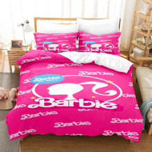 (8, 140*200 Two-piece Set) New Barbie Barbie Digital Printed Quilt Cover Three-Piece Set Four-Piece Set Bedding Set