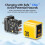 35W Fast Charger, USB-C & USB-A, EU Plug, Compact, Universal Compatibility, PD3.0 & QC 3.0, Yellow 7