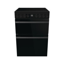 Hisense HDCEC6C20B Double Oven Cooker with Ceramic Hob - Black