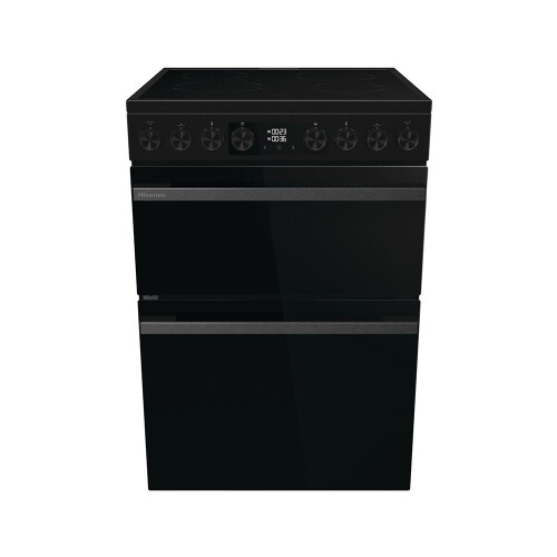 Hisense Hisense HDCEC6C20B Double Oven Cooker with Ceramic Hob - Black