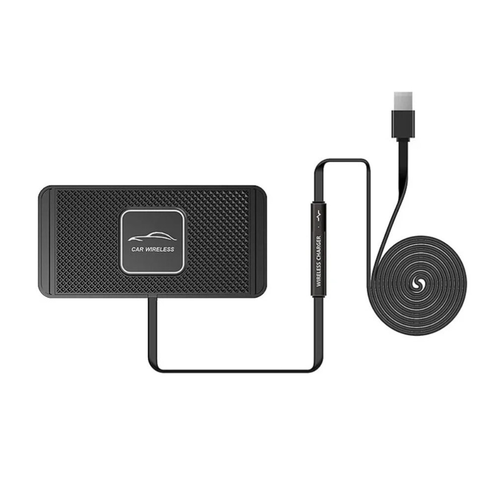 (USB) Wireless Charger Pad for Qi Mobile Phones - Compact, Efficient 5W-15W Output, USB/Type-C, Ideal for Car Storage