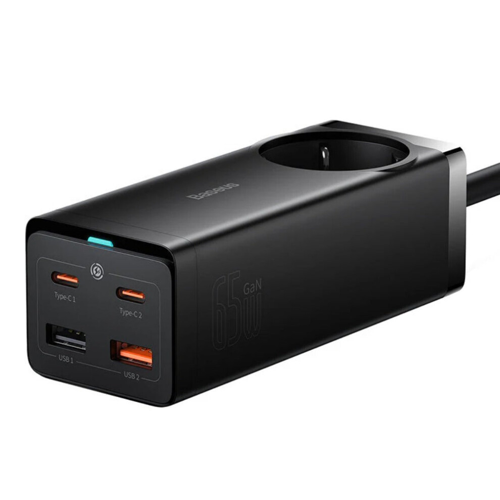 65W Eu Plug Charger With 2 Usb-A & 2 Usb-C Ports, Fast Charging, Compact Design, Safe & Reliable For All Devices 1138392767849