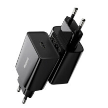 20W USB-C Charger EU Plug, Fast Charging 5V/3A, 9V/2.22A, 12V/1.67A, Compact & Portable, Compatible with PD3.0, QC3.0