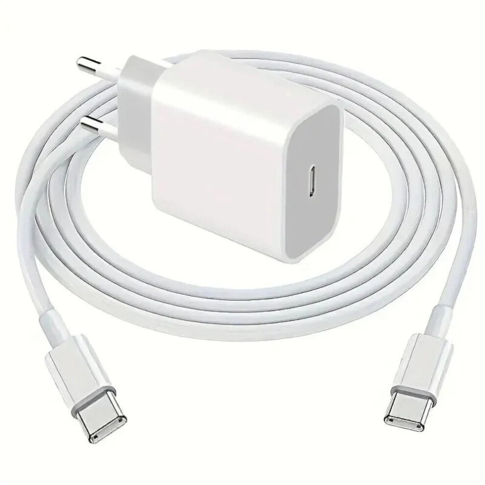 Pd20w 1-Port Usb-C Charger, 20W Fast Charging, Eu Plug, Type-C Cable Included, Compact & Safe For All Devices 1138392768211