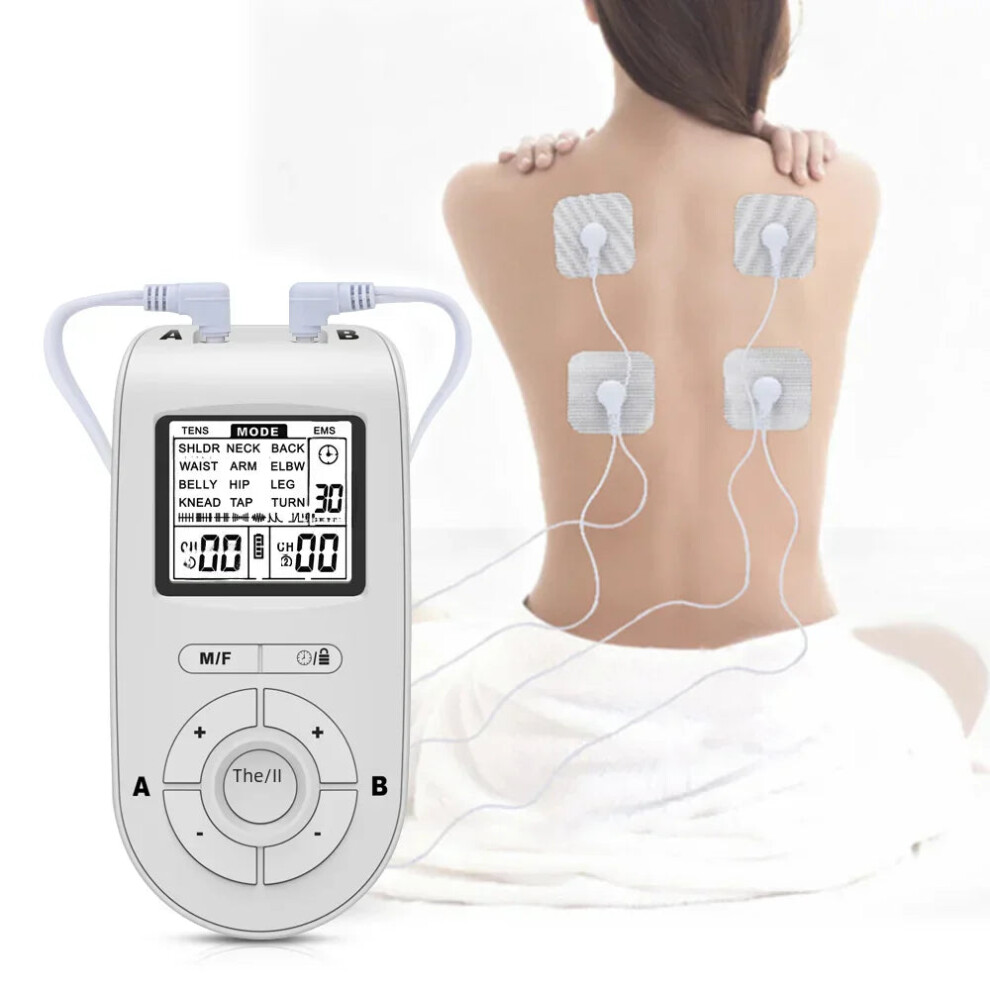 Greenzech Tens/Ems Dual Pulse Massager - 24 Modes, 40 Intensity Levels, Dual Output, Rechargeable, Portable For Pain Relief & Muscle Care