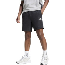 (Black, L) Adidas Essential 3 Stripes Mens French Terry Shorts