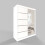GABA C3 150 cm Sliding Door Wardrobe with Mirror Full White 1