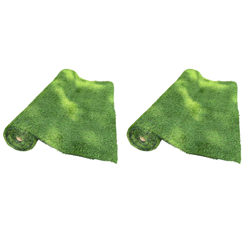 20mm Pile Artificial Lawn Grass (4m x 1m) - Pack of 2