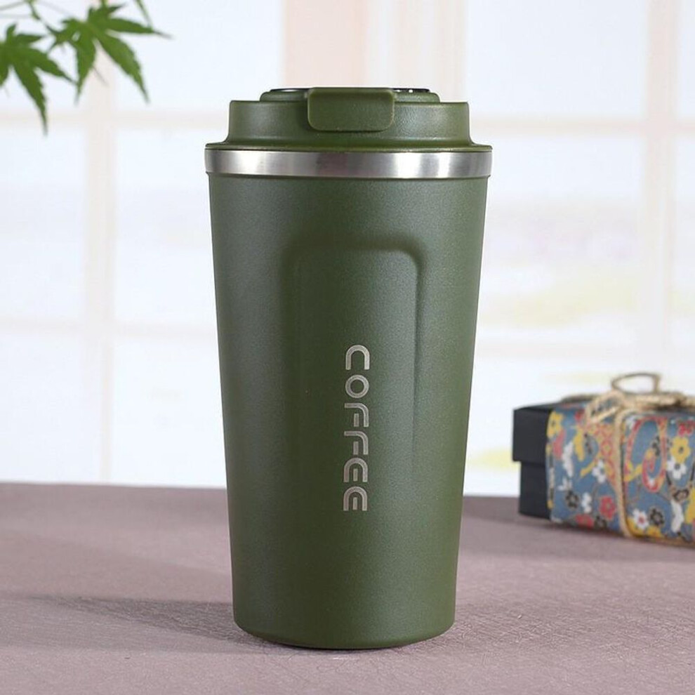 (green, Smart, 510ml) Smart Temperature Stainless Steel Insulated Coffee Thermos Cup