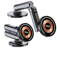 (No Charger Edition) 15W Magnetic Car Wireless Charger with 360 Rotation Stand for iPhone 11 12 13 14 Pro Max & Samsung - Foldable, Durable Design