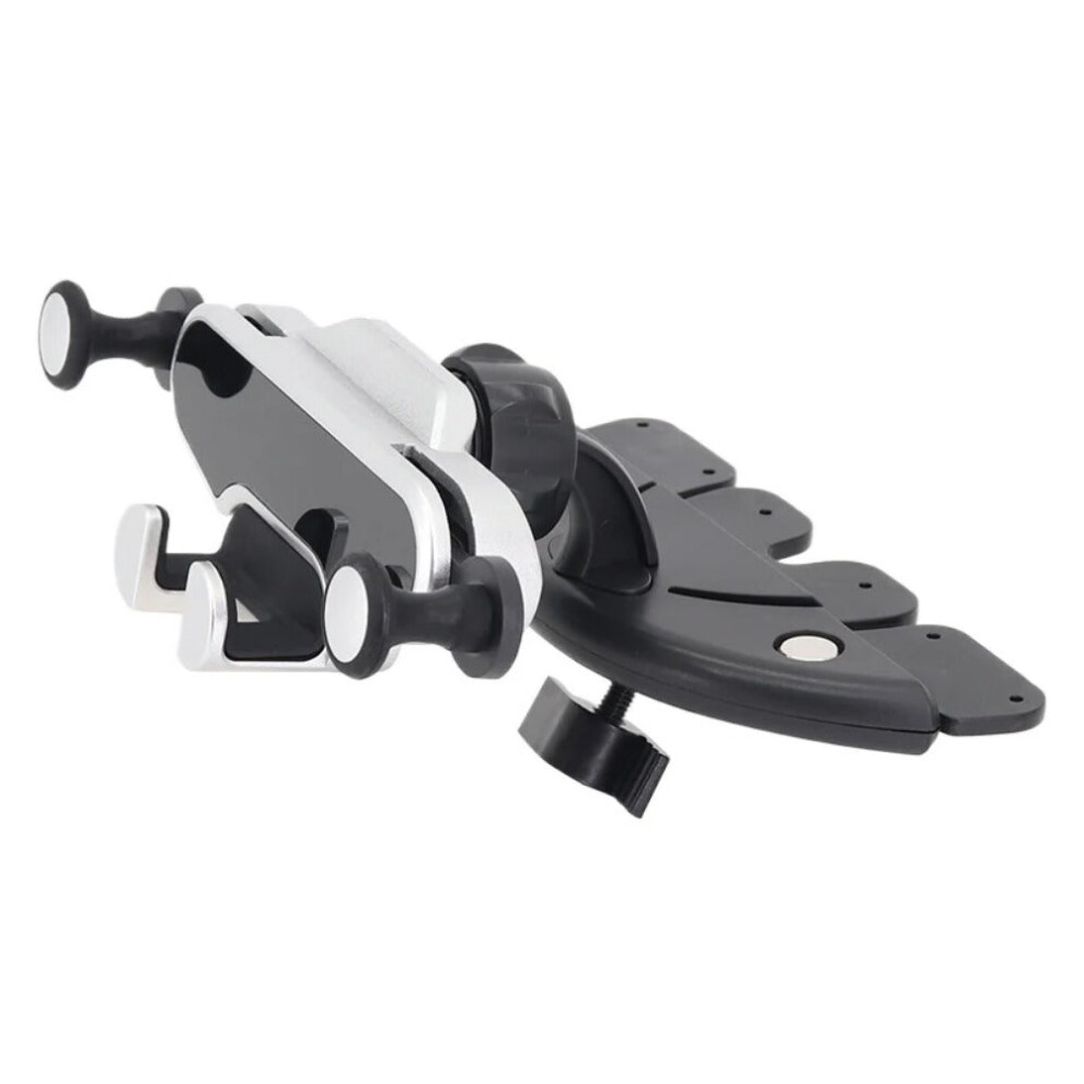(Black Red) Universal CD Slot Gravity Car Holder - Premium ABS, One-Hand Operation, Super Strong, Silver, Fits All Mobile Phones