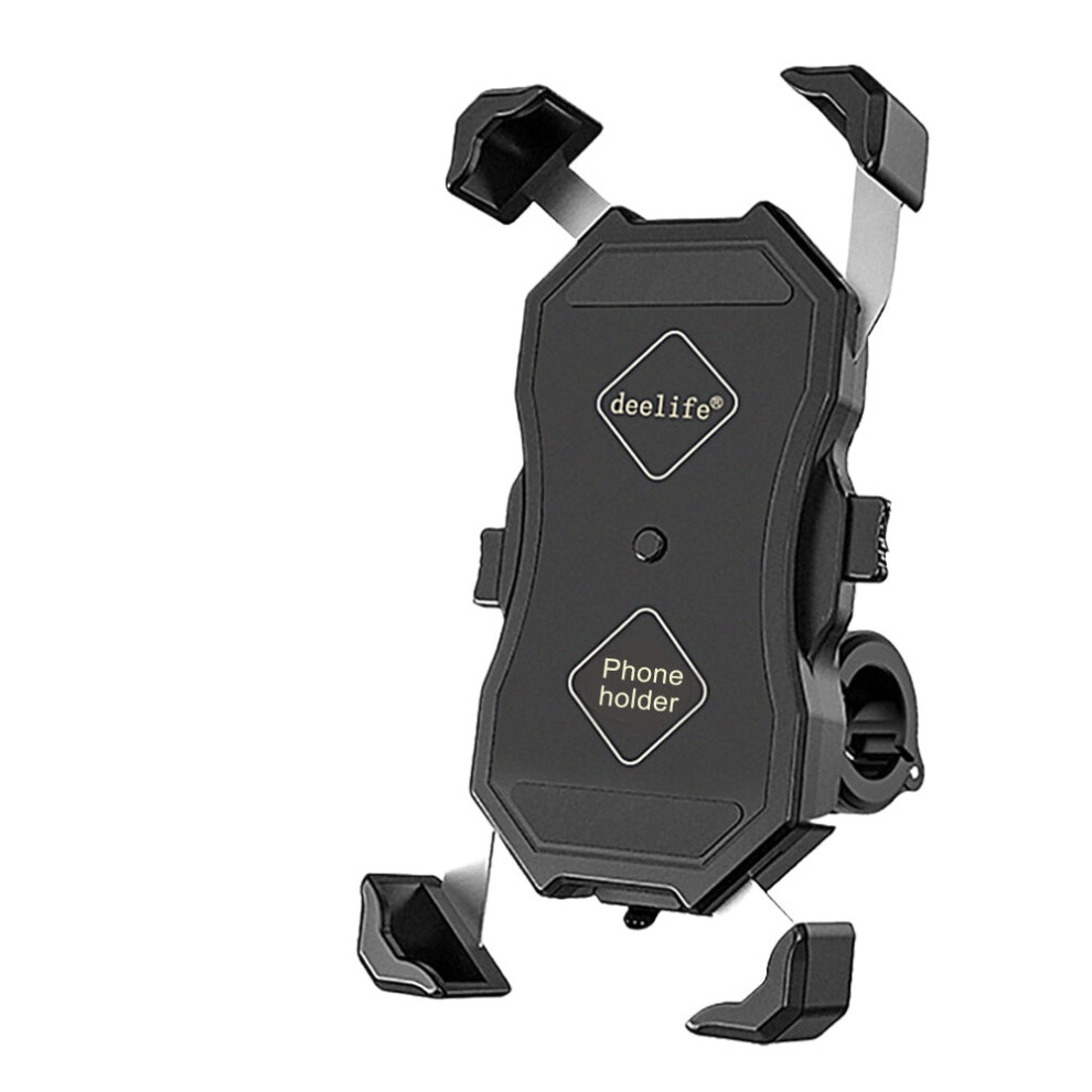 (With Qc3.0 Charger) Multifunctional Motorcycle Phone Holder With Quick Charge, Wireless Charging, Adjustable Size, 12V-24V Input, 1.5M Cable 1138392766682