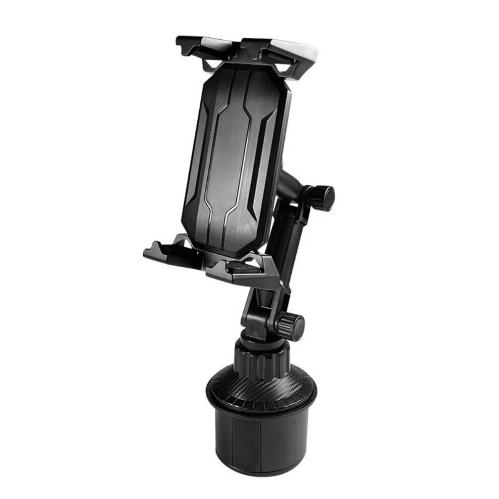 (Water Cup) 360 Rotatable Car Phone Holder - Suction Disc for Dashboard & Cup Holder, Compatible with Mobile Phones & Tablets, Black