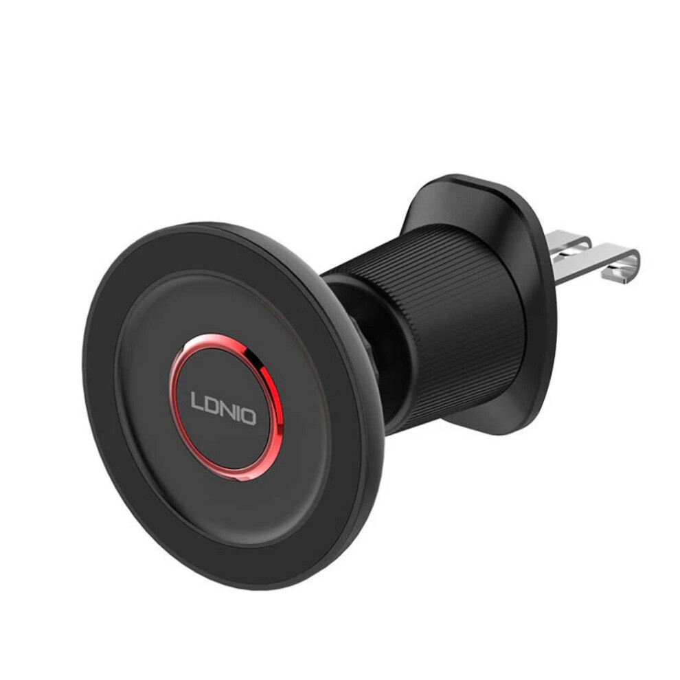 (Red) Magnetic Car Air Vent Phone Holder, 360 Rotation, One-Hand Operation, Compatible with All Mobile Phones, Red/Grey