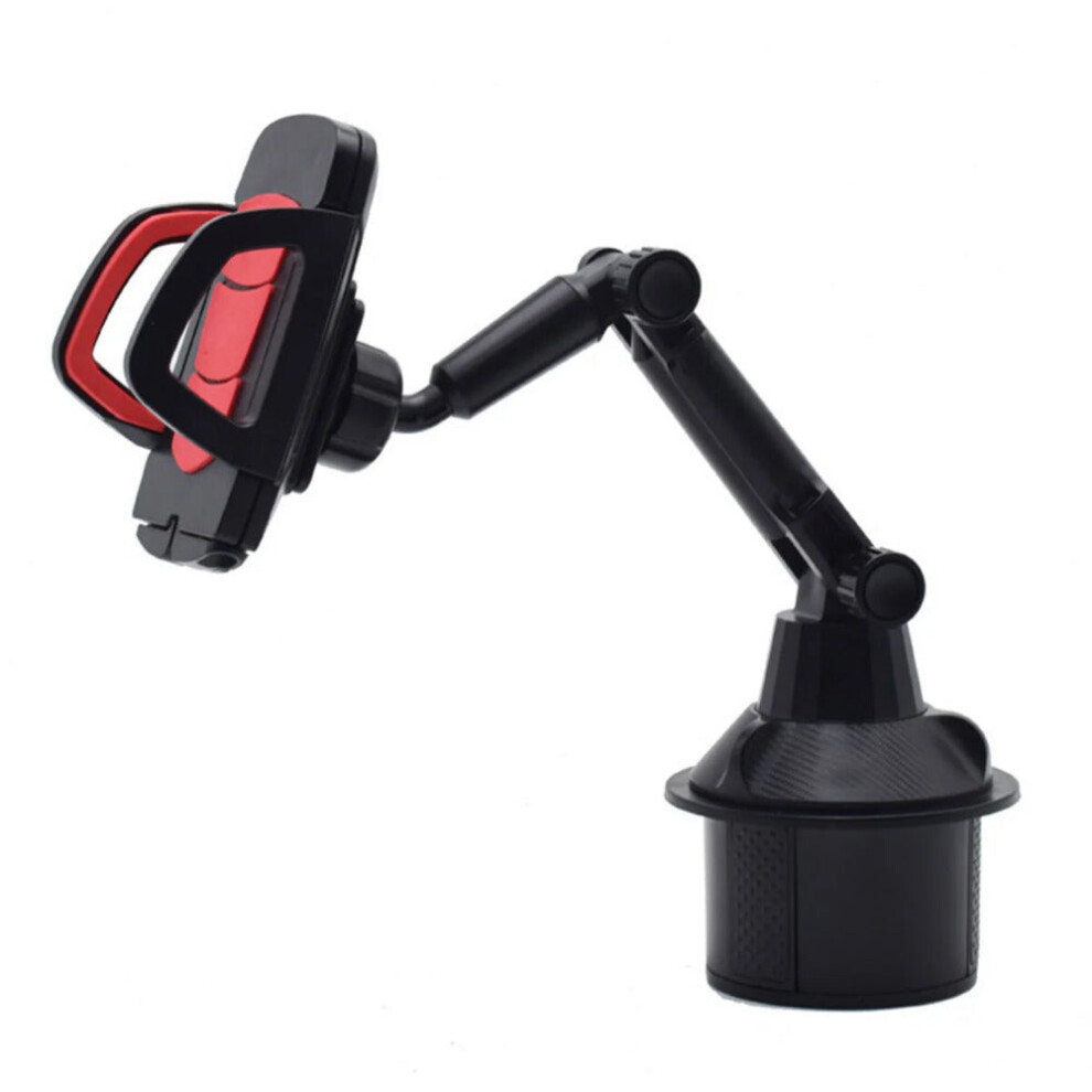 (Grey) Universal Cup Holder Car Mount with Adjustable Arm & 360 Rotation for SUVs, Rentals, Golf Carts - Quick Release