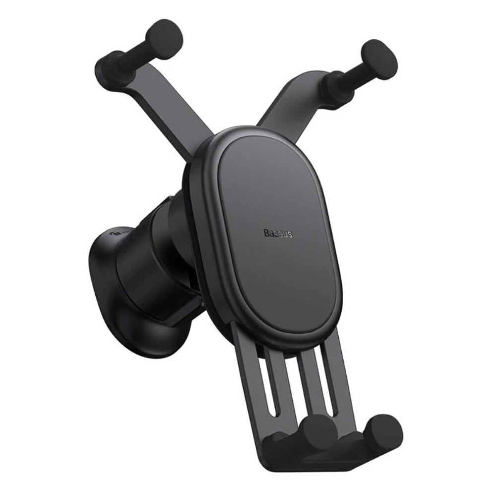 Y-Shaped Car Phone Holder, ABS + Silicone, Black, Fits 4 Clamp Feet, Lightweight 100g, Ideal for Air Vent Use
