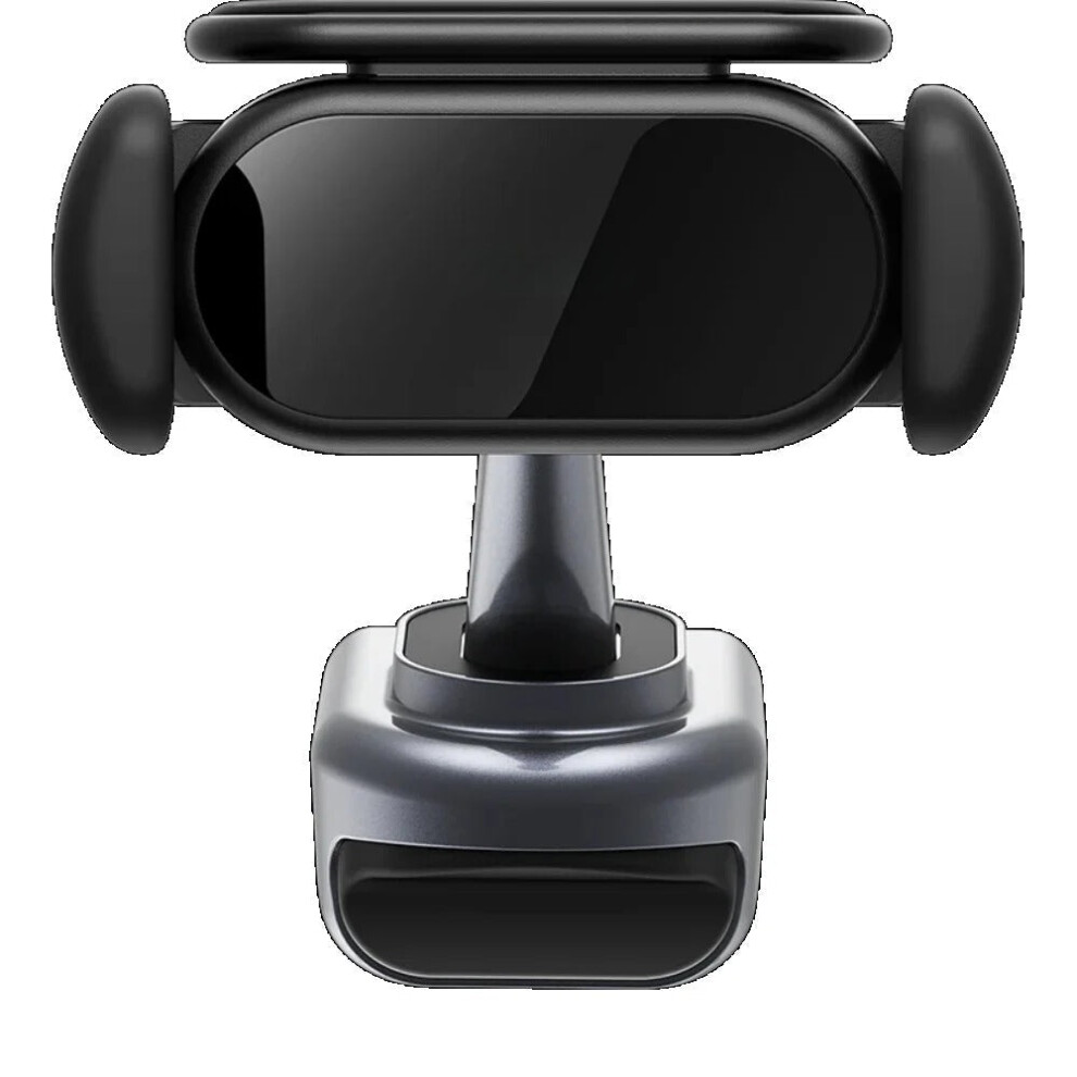 T-Space Solar Car Mount BS-CM010, Auto-Clamping, No Squeak, Silicone Pads, Fits 5.4"-6.7" Phones, Black