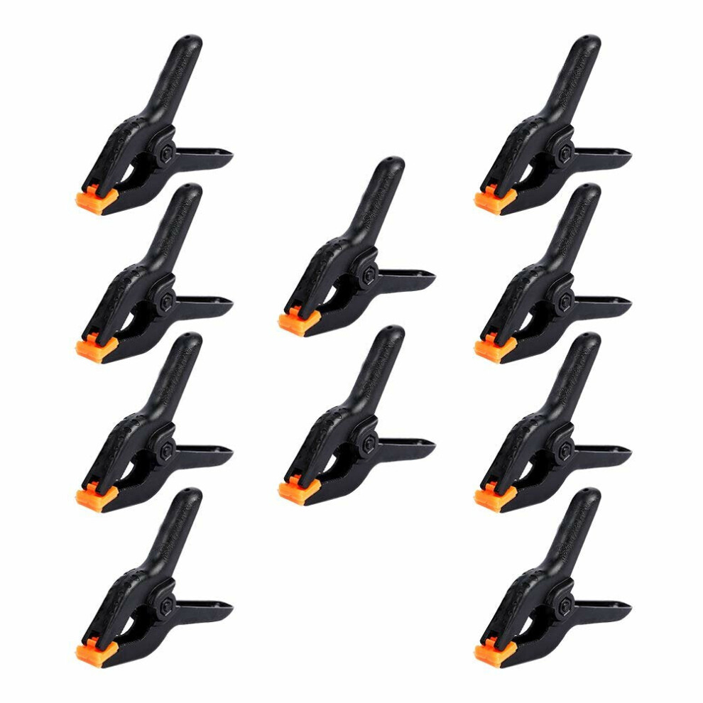 (3 Inch) Versatile Ratchet Bar Clamp Set - 10pcs, 2/3/4/6 inch, Black, Ergonomic Grip for Woodworking, Photography, Arts & Crafts