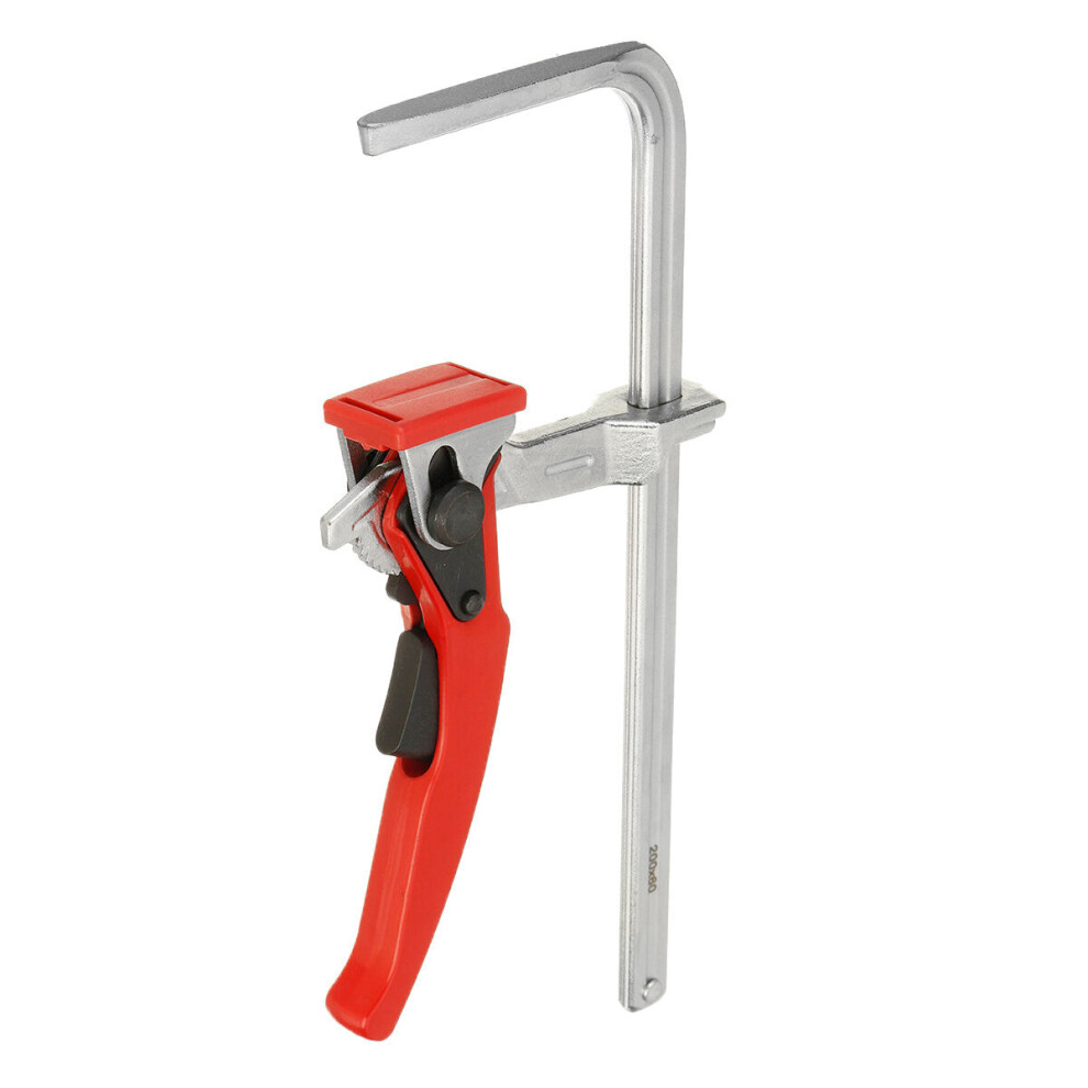 (Red, 200Mm) 120Mm-400Mm Quick Guide Rail F Clamp For Woodworking, Quick Clamping For Mft & Guide Rail System 8727971918432