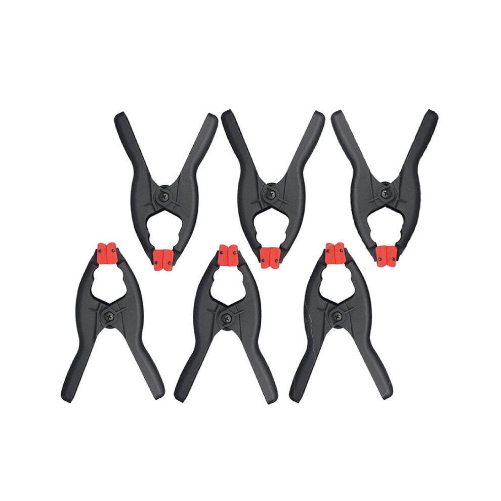 (35mm) Adjustable Plastic Spring A-Clamp Set (6 pcs) - Versatile, Lightweight, High Elasticity for Woodworking & DIY Projects
