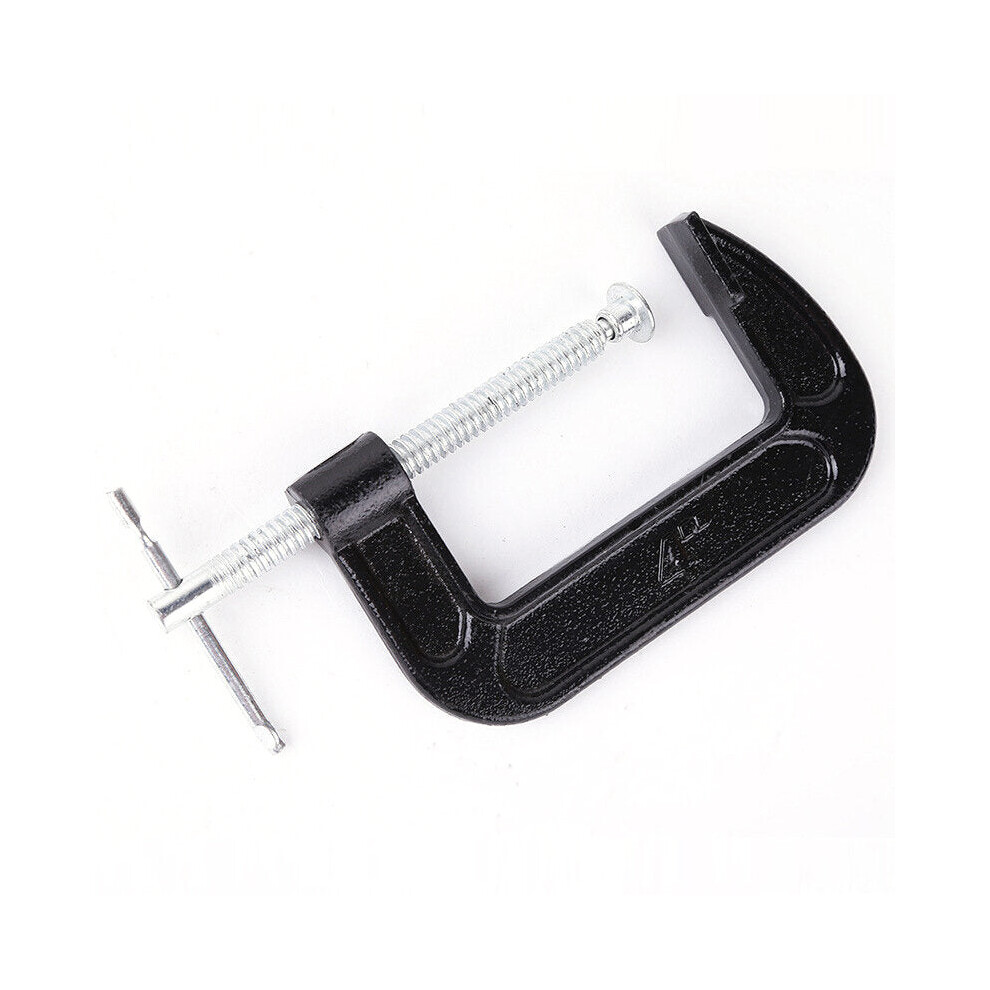 (2 Inch) Heavy Duty C-Clamp Set, Adjustable 2-6 Inch Malleable Iron Steel Clamps for Woodworking, Welding, and Metalwork
