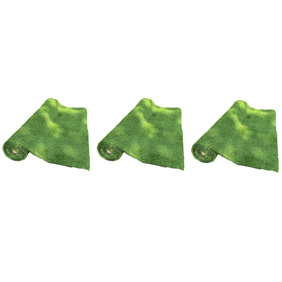 20mm Pile Artificial Lawn Grass (4m x 1m) - Pack of 3