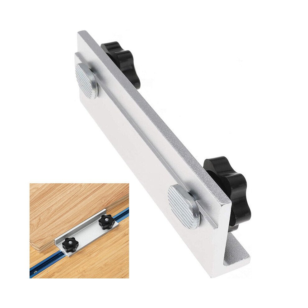 (2 PCS) T-Track Long Stop Kit for Woodworking - Durable Aluminum Alloy, Fits CNC, Router Tables, Table Saws, Drill Presses