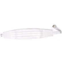 100% Cotton Adjustable Marcella Dress Cummerbund - White