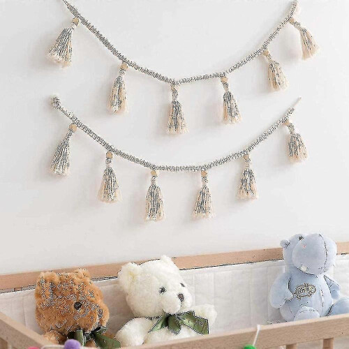 Boho Style Banner Cotton Weave Wall Decor, Kids Decor 1
