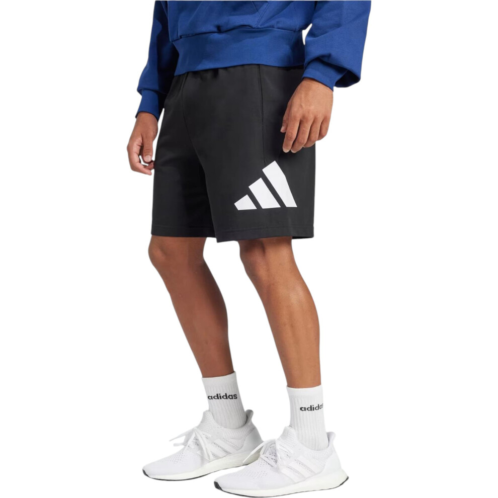 Adidas (, M) Essential Mens Shorts Poly Cotton Dri Fit Sportswear Black