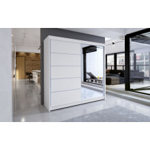 Gaba T3 180cm Sliding Door Wardrobe Full White