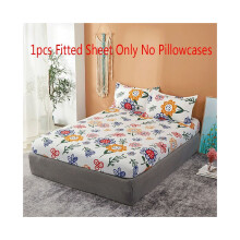 (#1-1 pz lenzuolo con angoli a fiori, 200*220 cm/78,74*86,61 pollici) Set di lenzuola con angoli stampati da 3