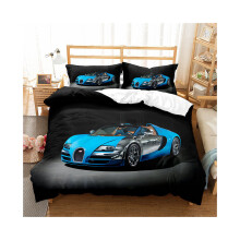 (07, Einzelbett-135 x 200 cm) Sportwagen-Bettwäsche-Set für Einzelbett, Doppelbett, Bettbezug und Kissenbezüge
