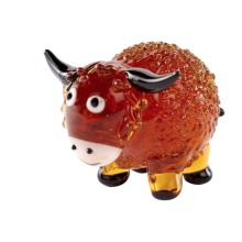 Miniature Bobby Glass Scottish Highland Cow Ornament