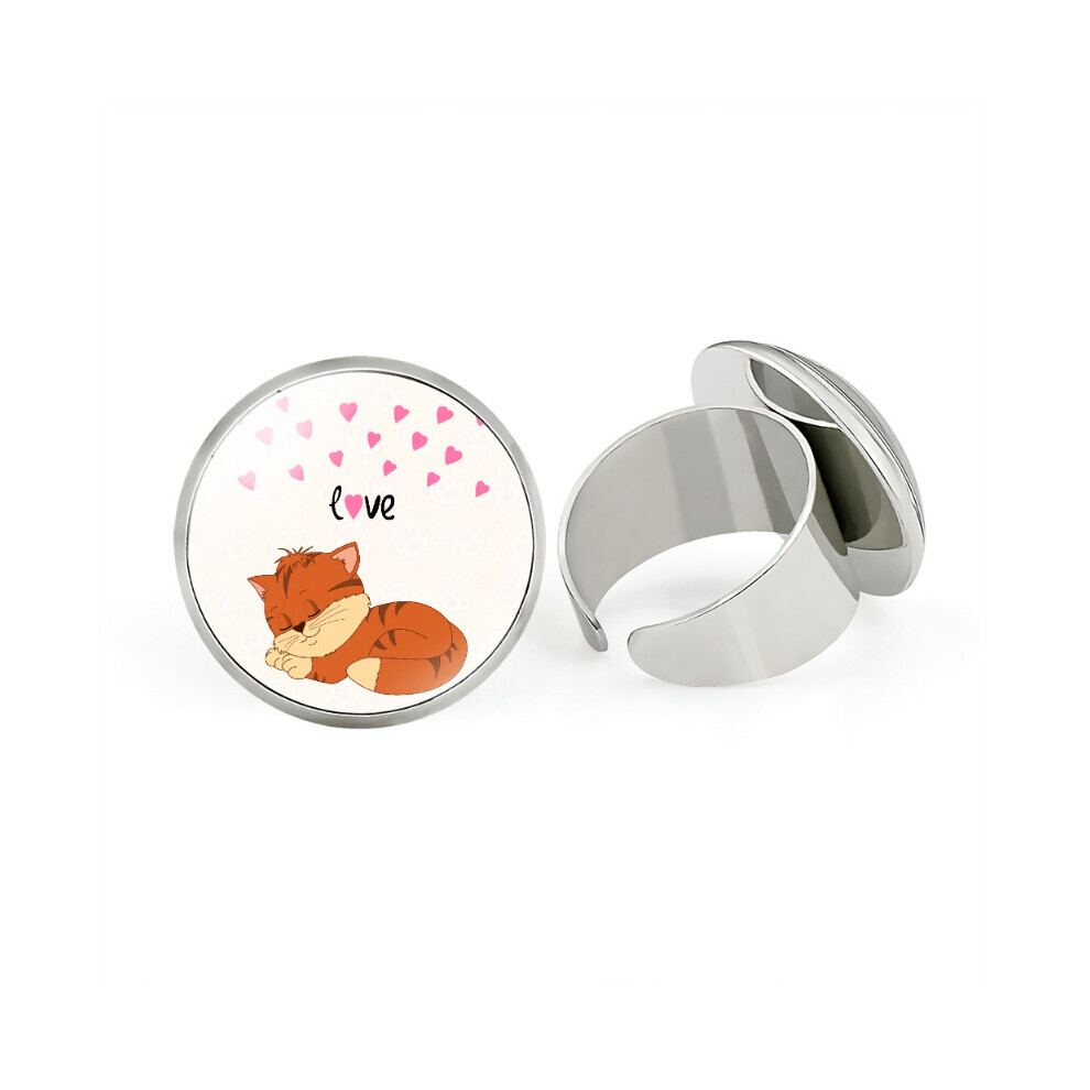 Anillo Ajustable Mujer De Plata S925, Ajolote, Corazón Plateado Ajustable | Meses Sin Interés