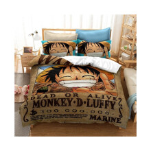 (1, Single) ONE PIECE Anime vuodevaatteet Setti Juvenile Monkey D.Luffy