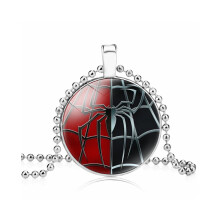 (2217) Steinzeit-Anhänger-Halskette, Silberperlenkette, Schmuck