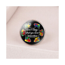 (26406709) Carethemed Series Verstellbarer, offener Autismus-Kinderzeit-Edelsteinring aus Metall