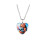 (5811, White K Chain) Παιδικό κολιέ με υπέροχη καρδιά με σχέδιο καρτ 1