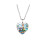 (5812, White K Chain) Παιδικό κολιέ με υπέροχη καρδιά με σχέδιο καρτ 1