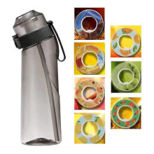 (Schwarz, 7 zufällige Geschmacksrichtungen) Airup Bottle Pod mit Wasserflasche, Air Up Water Bottle